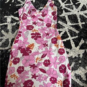 Floral Pink and Orange Women's Dress